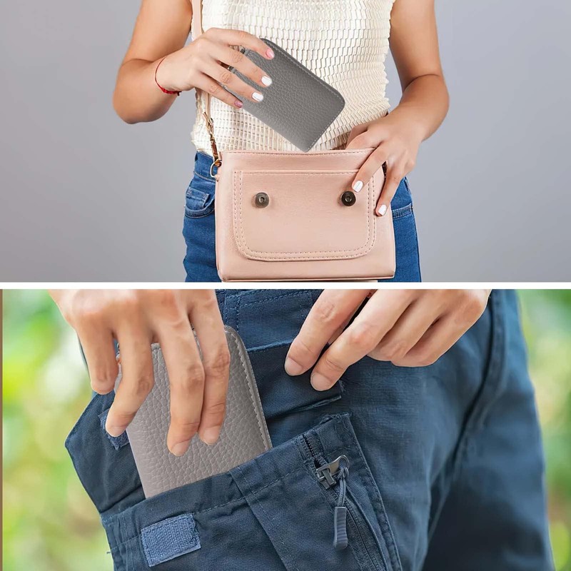 ProChosen Credit Card Holder Wallet,RFID Blocking Small Wallets Genuine Leather