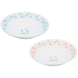 ディック ブルーナ 「 Miffy モザイクアート 」 ミッフィー パスタ皿 ペア 食器セット(化粧箱入) 直径22cm ブルー&ピンク 278762