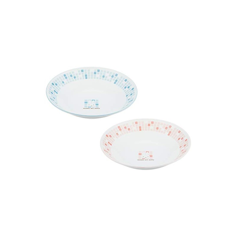 ディック ブルーナ 「 Miffy モザイクアート 」 ミッフィー パスタ皿 ペア 食器セット(化粧箱入)