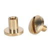 50 Set Brass Rivets Kit DIY 8mm Slot Screw Decorative