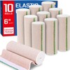 AZEN Premium 10 Pack Elastic Bandage Wrap 6 Inch, Compression