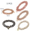5 Stück Haargummis Damen Kristall Scrunchies Haargummis mit Perlen Pferdeschwanz