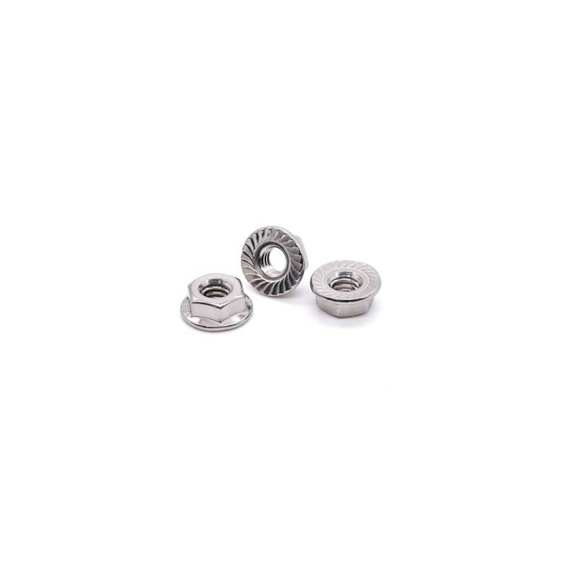 Glvaner M12-1.75 Thread Size (10 pcs) Stainless Steel Serrated Flange