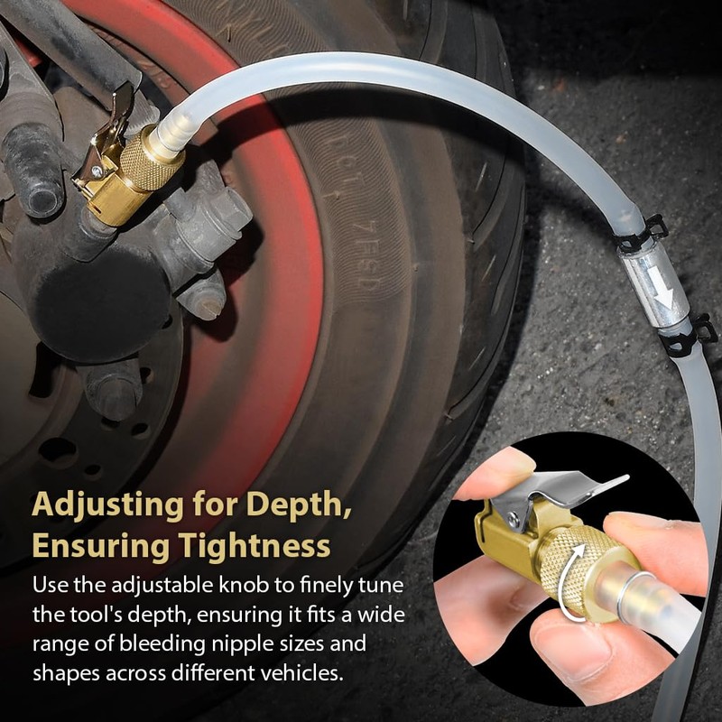 FIRSTINFO A11525 High Pressure Brake Bleeder Tool, Lockable Brake Fluid