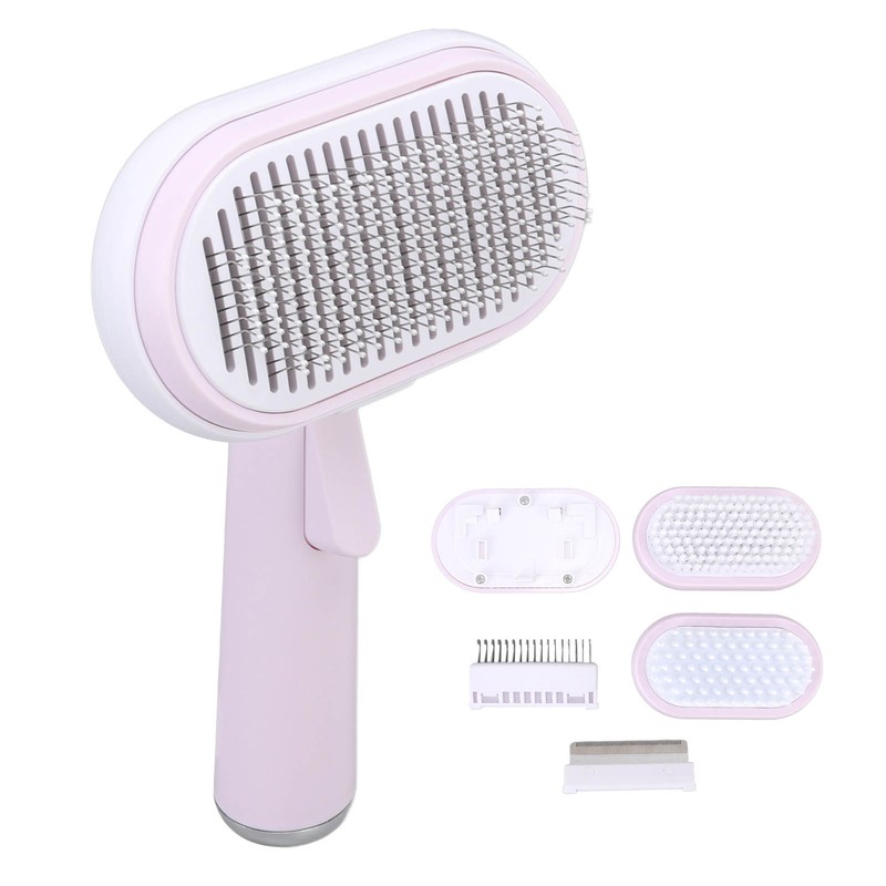 5 in 1 Pet Slicker Brush One Button Hair Removal