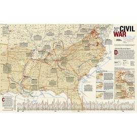 National Geographic BATTLE OF THE CIVIL WAR MAP+A NATION TRANSFORMED  April 2005
