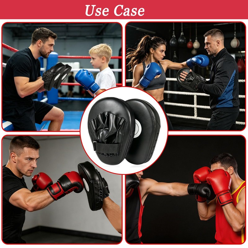 Boxing Pads Focus Mitts, Hook and Jab Punch Bag Target