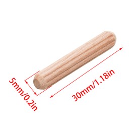 Pocoxll 50 Pcs Wooden Dowel Pins,Hardwood Dowel Pegs for Furniture Renovation, Cabinets and Crafts(5x30mm)