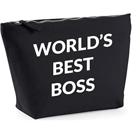 Hippowarehouse World's best boss office printed make up cosmetic wash bag 18x19x9cm