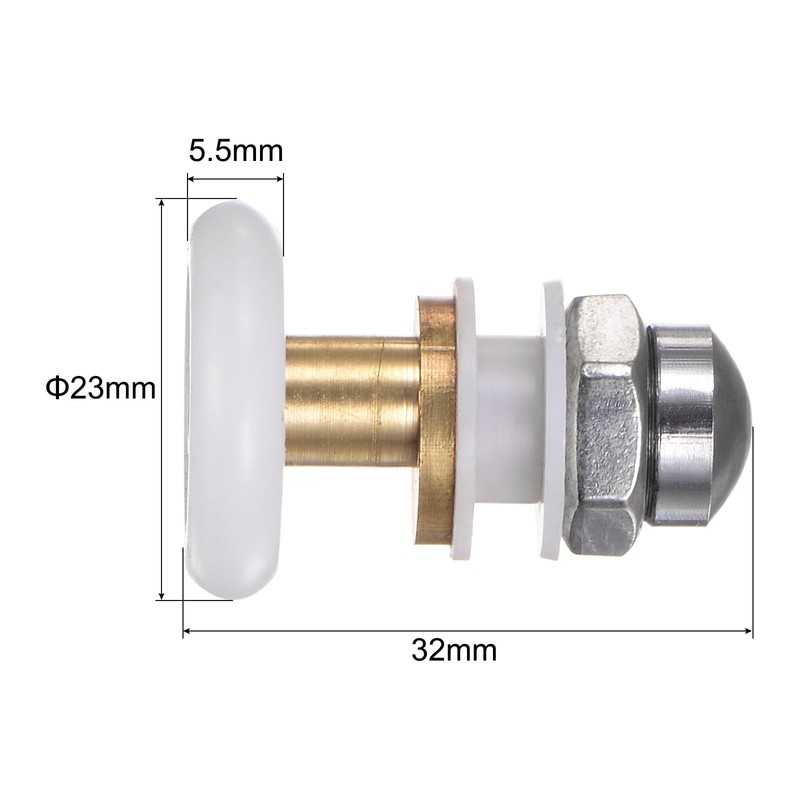 uxcell Shower Door Roller Runner Wheel 23mm Diameter Replacement Part