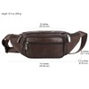ZZNICK Genuine Leather Fanny Pack/Waist Bag/Organizer with Adjustable Belt, Multiple