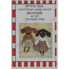 Cloth Doll Pattern, Dachshund Dog, Folk Art Doll, Primitive doll