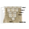 Clip In Human Hair Synthetic Full Head Hair Extension Highlights