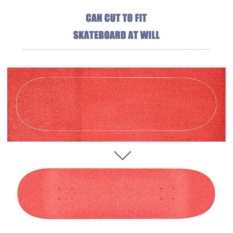 YIYIW 48"*10.2"Clear Skateboard Grip Tape, Anti Slip Transparent Skateboard Sandpaper,