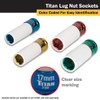 TITAN 21095 4-Piece 1/2-Inch Drive Non-marring Impact Deep Lug Nut
