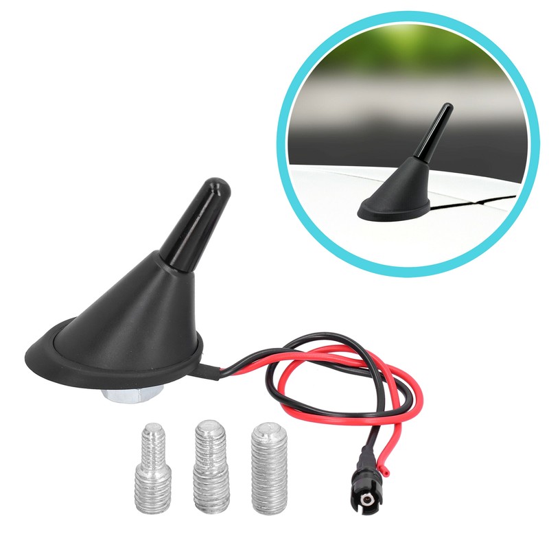 1.2in Car Roof Antenna Short Aerial with 3 Thread Adapters