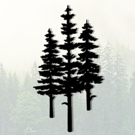 Baitiane Metal Wall Art Decor- Pine tree Rustic Cabin Decoration - Modern Home Hanging for Living Room, Bedroom, Office, Farmhouse - Elegant Gift Idea for Housewarming Indoor & Outdoor (L) 18"x10"