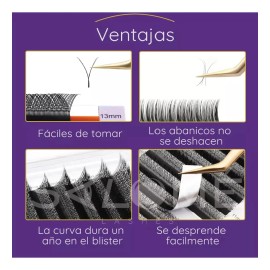 Mega Blister Nagaraku Tecnológico 6dw Extensión De Pestañas