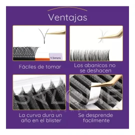 Mega Blister Nagaraku Tecnológico 6dw Extensión De Pestañas