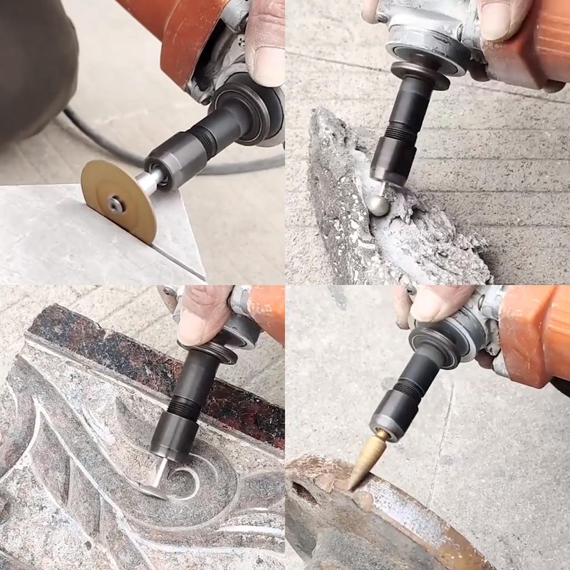 MiJunHD Angle Grinder to Straight Grinder Collet Chuck Converter, M10
