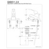 Kingston Brass GKB511 Single-Handle 4 in. Centerset Bathroom Faucet, Polished
