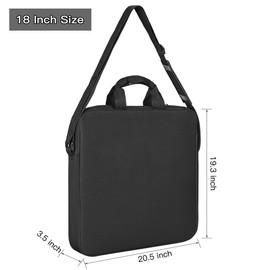 CASEDAO Ring Light Photography Carrying Bag for 18" Ring Light, Tripod Stand Protective Case/18 19 Inche Circle Round LED Carrying Ring Light Case for Neewer EYONMÉ UBeesize Selfie Ring Light-Black