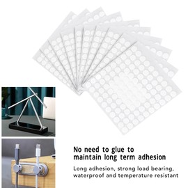 Cinta de Doble Cara de Espuma de PE, Punto Redondo de 10 Mm, 10 Hojas (1000 piezas), Soporte de Carga Fuerte, No Requiere Pegamento Cinta de Espuma de Doble Capa, para Tiras