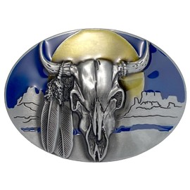 Western Belt Buckle for Men Women Vintage Longhorn Bull Rodeo Cowgirl Cowboy Belt Buckles