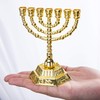 4.3" 7-Branch Hanukkah Menorah Candle Holder for Shabbat,Tabernacle, Menorahs for