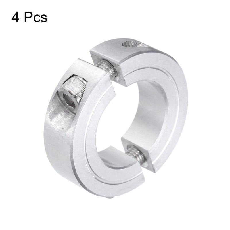 sourcing map 4pcs Double Split Clamp-On Shaft Collar for 1"