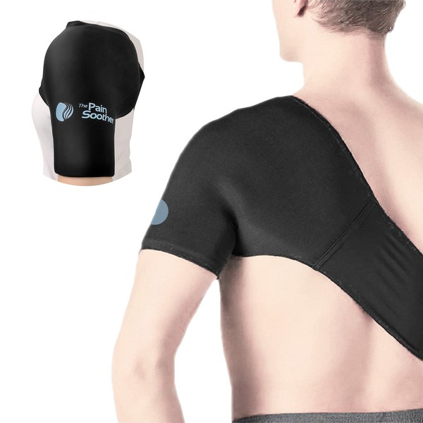 Shoulder Brace Ice Pack Compression Sleeve - Hot & Cold Compression Wrap Rotator Cuff Therapy Support Pain Relief for Men & Women