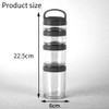 TOBEOME Stackable Snack Containers for Children and Adults, 4 Stackable