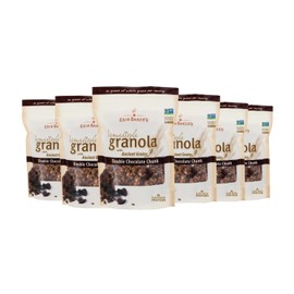 Erin Baker's Homestyle Granola Cereal with Ancient Grains, Double Chocolate - Made from Natural Ingredients, Source of Plant-Based Protein - Vegan Friendly, Non-GMO, 12oz Bags, 6-Pack
