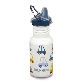 Klean Kanteen Classic Narrow Sippy Cap 1011205 Drinking Bottle with Stainless Steel Drinking Cap in White with a Volume of 355 ml