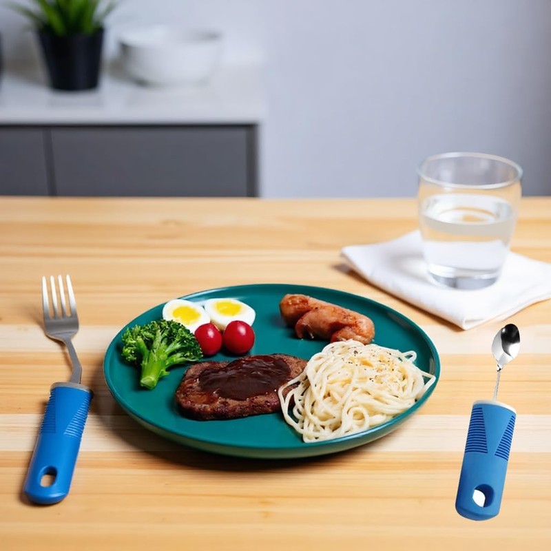 Adaptive Utensils, HOMOMSAE Weighted Special Supplies Spoon Fork Set with