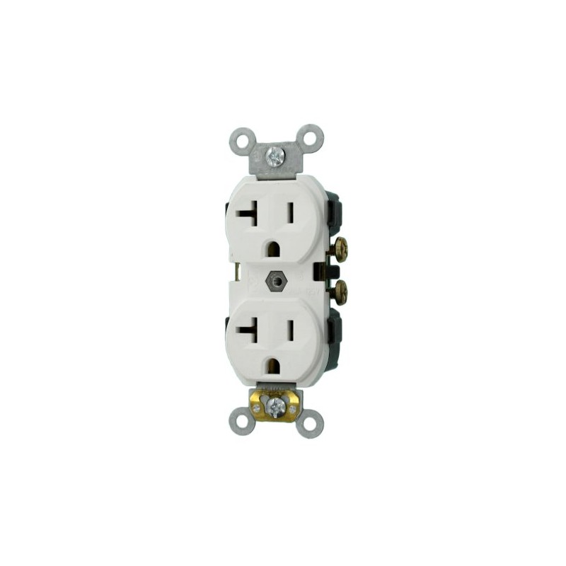Leviton 20-Amp, 125-Volt, Narrow Body Duplex Receptacle, Straight Blade, Commercial