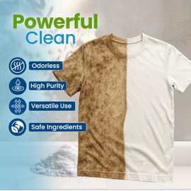 Naturgenix Sodium Percarbonate Powder 99% Purity - Oxygen Bleach, Hydrogen Peroxide Release Cleaner for Laundry, Dishwasher, Deodorizing & Stain Removal, Multi-Surface Use, Color-Safe (9 lbs)