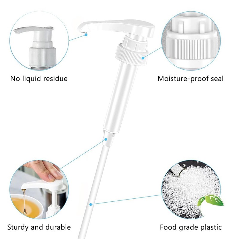 Pump Dispenser,2 Pcs Refillable Clear Plastic Press Pump Bottle 4CC