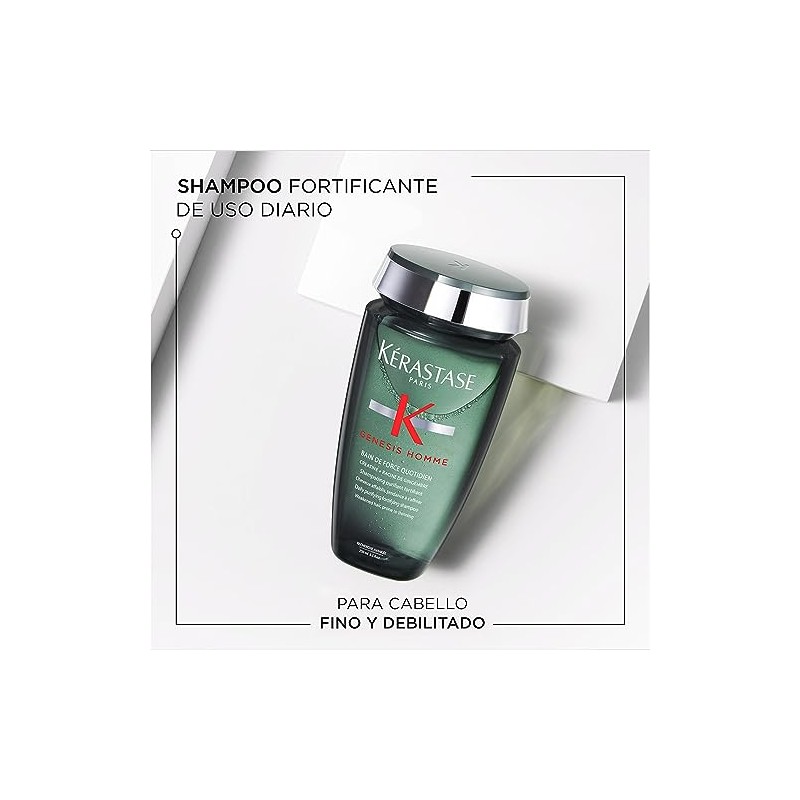 KÉRASTASE Bain De Force Quotidien Shampoo fortalecedor anticaída, 250ml