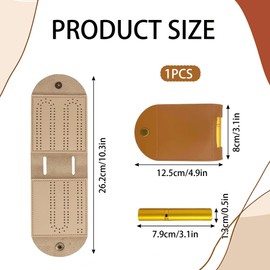 MEKEET 3PCS/3 Cribbage Board Game Set Pegs Cribbage Board Cribbage Accessories Cribbage Board with Pegs Game Bag Scoreboard Cribbage Board for Parties Gatherings Car Traveling Princess