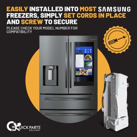 Quick Parts Delivery DA97-07365G Refrigerator Icemaker Assembly - New and Improved Design and Function - Compatible with Select Models - Efficient, Easy Installation, Reliable Replacement Part