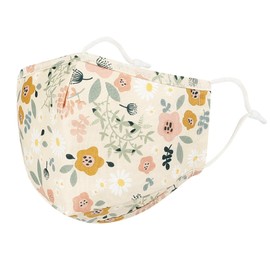 WITHMOONS Cotton Face Floral Bandana Filter Pocket 3D Washable DN1035 (Yellow)