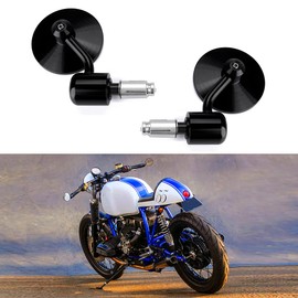 goodfitment - Bar End Motorcycle Mirrors, Universal Round 7/8" Handle Rear View Side Mirrors Compatible with Most Motorcycle, E-bike, Scooters