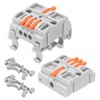 MECCANIXITY 6pcs Din Rail Press Quick Terminal Blocks DIY Splicing