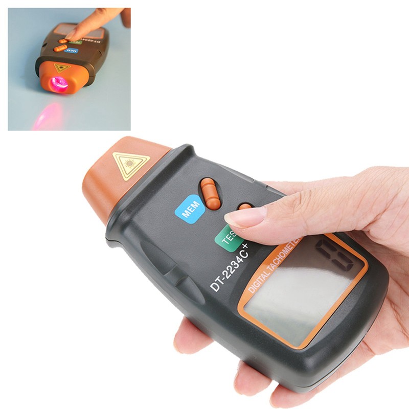 DT‑2234C+ NOn Contact Digital LCD Laser Photo Tachometer Mini RPM
