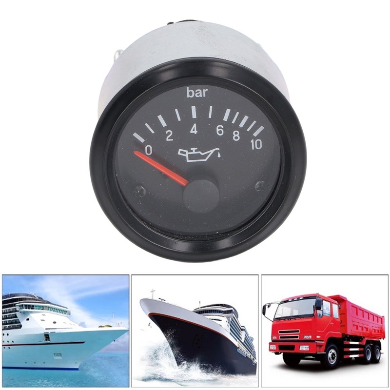 52mm Oil Pressure Gauge LED Backlight Pointer Type Oil Pressure