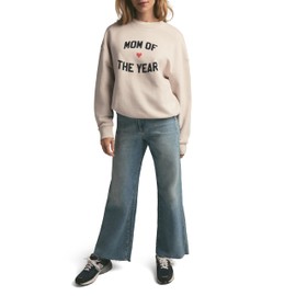 Favorite Daughter Women's Mom of The Year Sweatshirt, Heather Oatmeal, Off White, Graphic, M Medium Heather Oatmeal