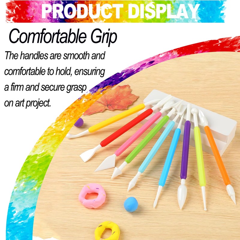 LINPHCEY 9PCS Clay Tools for Kids Air Dry Clay Tool