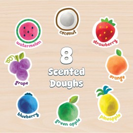 Chuckle & Roar - Whoa Dough Scents - Tactile Kids Dough - Fun Arts and Crafts Time for Preschoolers - Safe Formula for Kids - 8 Colors - Ages 3 and Up