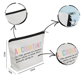 WZJHCL Accountant Definition Makeup Pouch Bag Accountant Appreciation Gift CPA Survival Kit Accounting Storage Pouch Bag (Accountant)